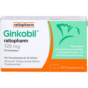 GINKOBIL-ratiopharm 120 mg Filmtabletten Produktbild