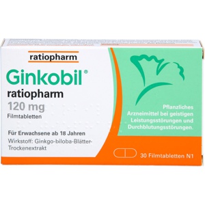 GINKOBIL-ratiopharm 120 mg Filmtabletten Produktbild