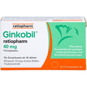 GINKOBIL-ratiopharm 40 mg Filmtabletten Produktbild