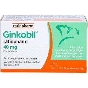 GINKOBIL-ratiopharm 40 mg Filmtabletten Produktbild