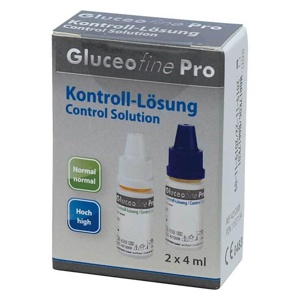 Gluceofine Pro Kontroll-Lösung, 2X4 ml Lösung Produktbild