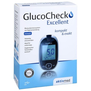 GLUCO CHECK Excellent Blutzuckermessgerät Set mmol/l 1 St Produktbild
