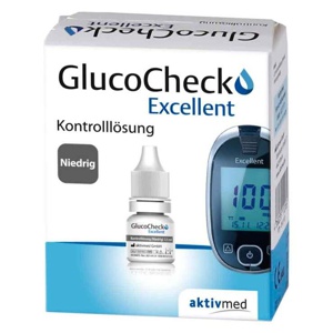 Gluco Check Excellent Kontroll Lösung niedrig, 4 ml Lösung Produktbild