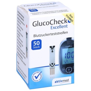 GLUCO CHECK Excellent Teststreifen 50 St Teststreifen Produktbild