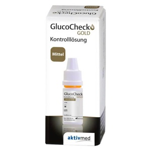 GLUCO CHECK GOLD Kontrolllösung mittel 4 ml Flüssigkeit Produktbild