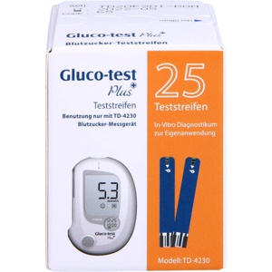 GLUCO TEST Plus Blutzuckerteststreifen Produktbild