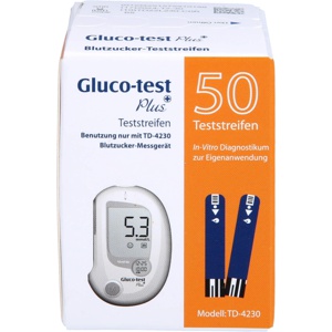 GLUCO TEST Plus Blutzuckerteststreifen Produktbild