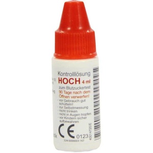 GLUCO TEST Plus Kontrolllösung hoch 4 ml Lösung Produktbild