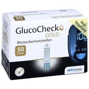 GLUCOCHECK GOLD Blutzuckerteststreifen Produktbild