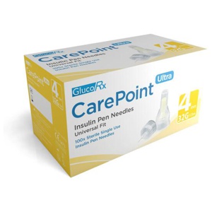 GlucoRx Carepoint Pen Needles 32g 4mm product image