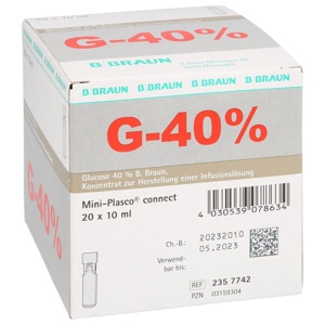 GLUCOSE 40% B.Braun Mini Plasco connect Inf.-L.-K. Produktbild