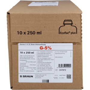 GLUCOSE 5% B.Braun Ecoflac Plus Infusionslösung Produktbild