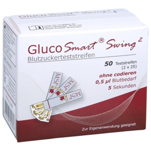 GLUCOSMART Swing Blutzucker Teststreifen 50 St Teststreifen Produktbild