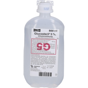 GLUCOSTERIL 5% Plastikflasche Infusionslösung Produktbild
