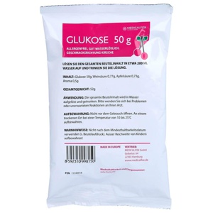 GLUKOSE 50 g Kirsch Plv.z.Her.e.Lsg.z.Einnehmen Produktbild