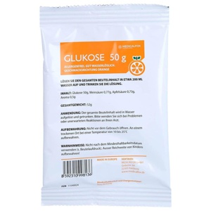 GLUKOSE 50 g Orange Plv.z.Her.e.Lsg.z.Einnehmen Produktbild