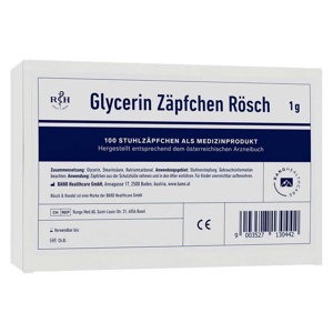 GLYCERIN ZÄPFCHEN Rösch 1 g gegen Verstopfung Produktbild