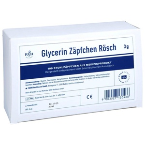 GLYCERIN ZÄPFCHEN Rösch 3 g gegen Verstopfung Produktbild
