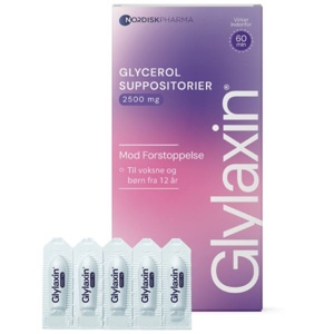 Glylaxin Glycerol Suppositorier 2500 mg 12 stk produktbillede