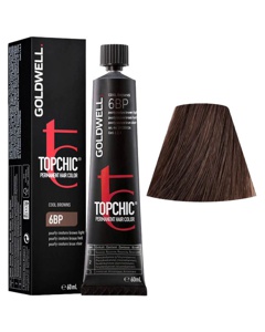 Goldwell Topchic Hair Color 6BP Pearly Couture Brown Light 60 g Produktbild
