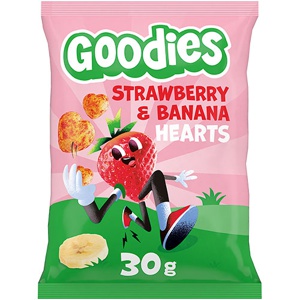 Goodies Crunchy Hearts Banana & Strawberry   30 g produktbillede