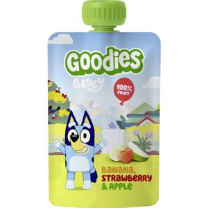 Goodies Fruktklämmis Bluey Banan/Jordgubb/Äpple 100 g produkt bild