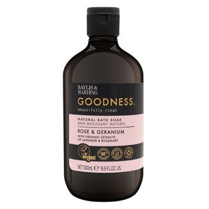 Baylis & Harding Goodness Rose & Geranium Bath Soak 500 ml produkt bild