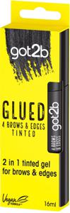 got2b Glued 4 Brows & Edges Pigmenterad gel 2-i-1 Svart 16&nbsp;ml produkt bild
