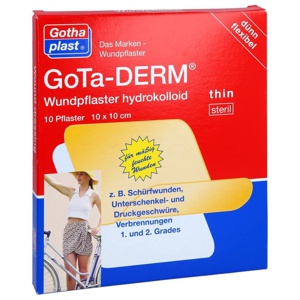 GOTA-DERM thin hydrokoll.Wundpfl.steril 10x10 cm Produktbild