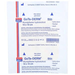 GOTA-DERM thin hydrokoll.Wundpfl.steril 10x10 cm Produktbild