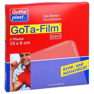 Gota Film steril 10x6cm Pfla, 5 St Pflaster Produktbild
