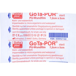 Gota-Por PU Wundfilm 7,2x5 cm steril Pflaster, 1 St Pflaster Produktbild