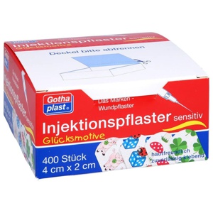 GOTHAPLAST Injektionspfl.Glücksmotive 2x4 cm Produktbild