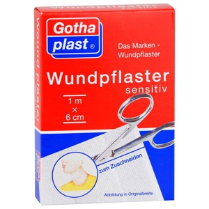 Gothaplast Wundpfl.sensitiv 6 cmx1 m geschnitten Produktbild