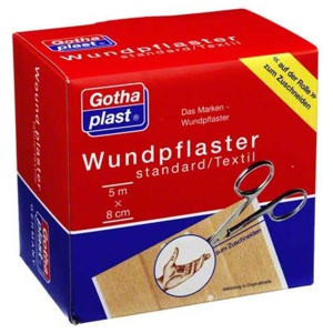 Gothaplast Wundpflaster standard 8 cm x 5 m Rolle, 1 St Pflaster Produktbild