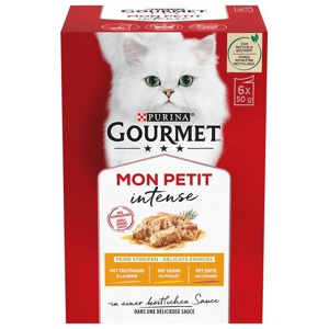 Nassfutter Katze mit Geflügel, Mon Petit intense, Multipack (6x50 g), 300 g Produktbild
