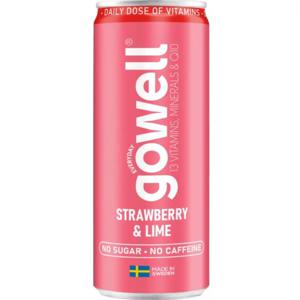 GoWell Jordgubb/Lime 330 ml produkt bild
