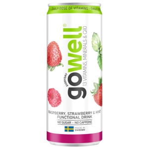 GoWell Jordgubbe/Hallon/Mynta 330 ml produkt bild