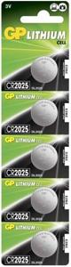 GP Lithium CR2025 Knappcellsbatteri 5-pack produkt bild