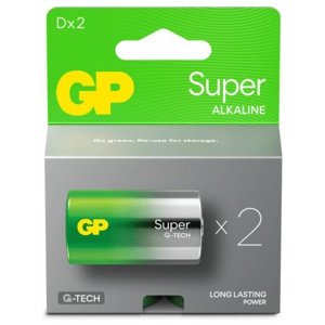 GP Super - Batteri 2 x D - alkaliskt produkt bild