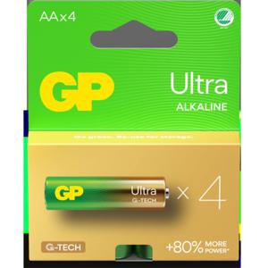 GP Batteries Ultra Alkaline GP15AU Engångsbatteri AA LR06 Alkalisk 15 V 4 styck Cd (kadmium) Hg (kvicksilver) produkt bild