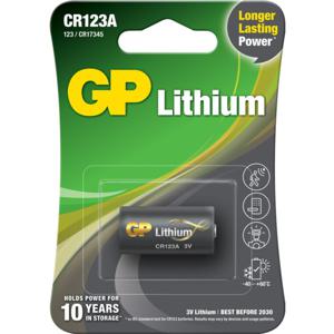 GP Batteries 102037 Engångsbatteri CR123A Lithium-Manganese Dioxide (LiMnO2) 3 V 1 styck produkt bild