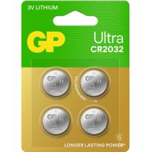 GP Ultra Litium knappcell CR2032, 4-pack produkt bild