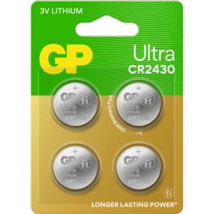 GP Ultra Litium knappcell CR2430, 4-pack produkt bild