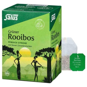 Grüner Rooibostee Pfirsich Zitrone Kräuter Früchte Tee Bio Salus, 15 St Filterbeutel Produktbild