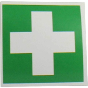 Grünes Kreuz Aufkleber Verbandkasten, 1 St n.v. Produktbild