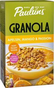 Paulúns Granola Apelsin Mango & Passion 450 g produkt bild