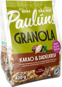 Paulúns Granola Kakao & Dadelkrisp 420g produkt bild