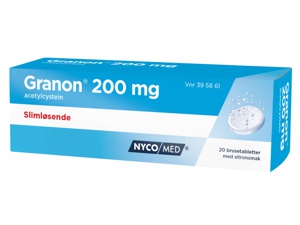 Granon 200 mg brusetabletter 20 stk produktbilde