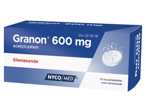 Granon 600 mg brusetabletter 10 stk produktbilde